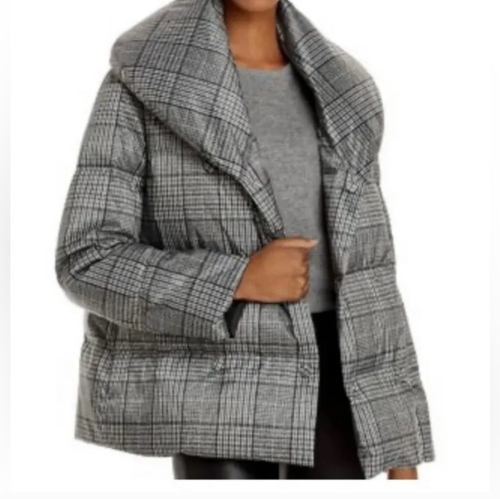 NWOT Jason Wu Plaid Double Breasted Puffer Coat